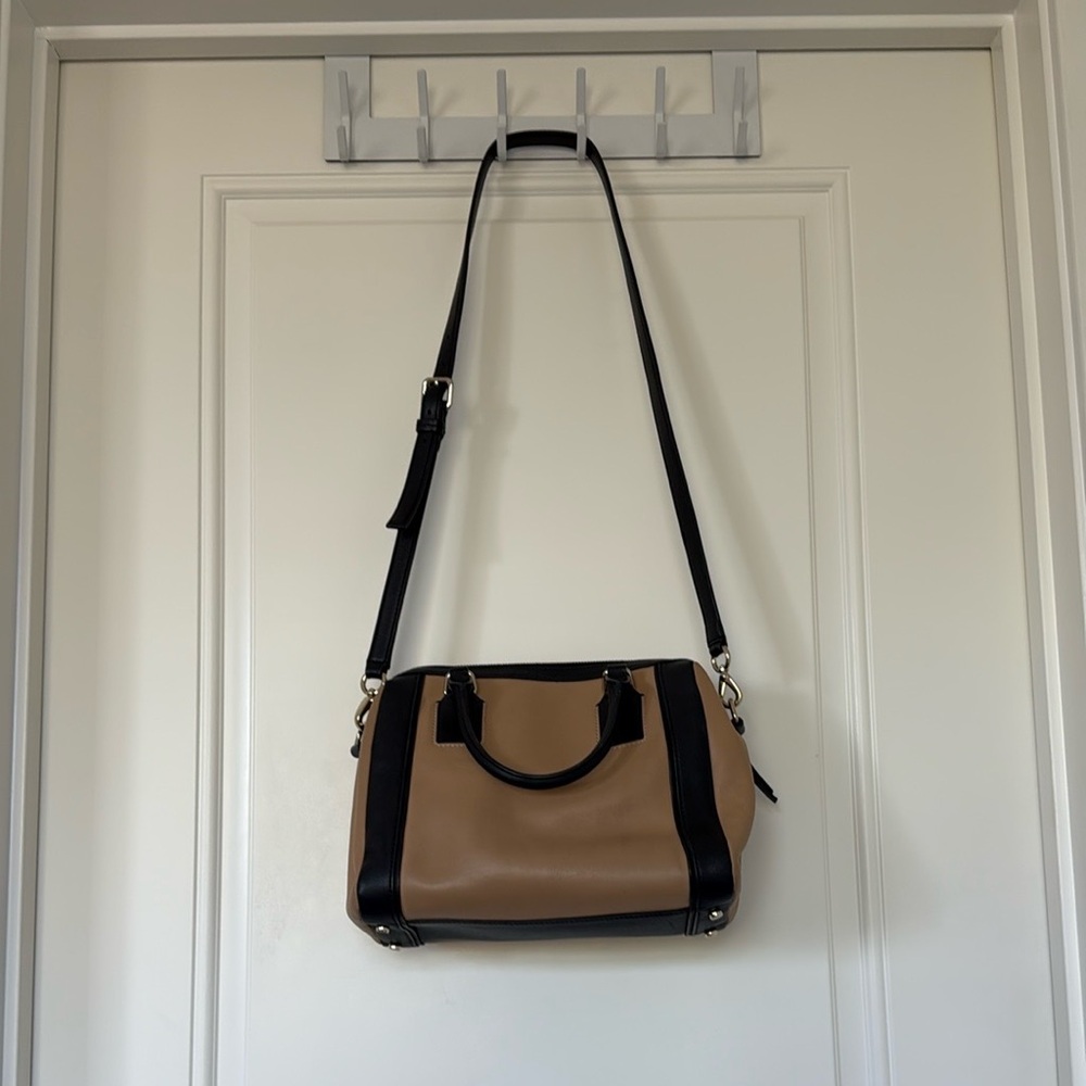 Kate Spade Tan and Black Satchel with Structured Design - Picture 3 of 9